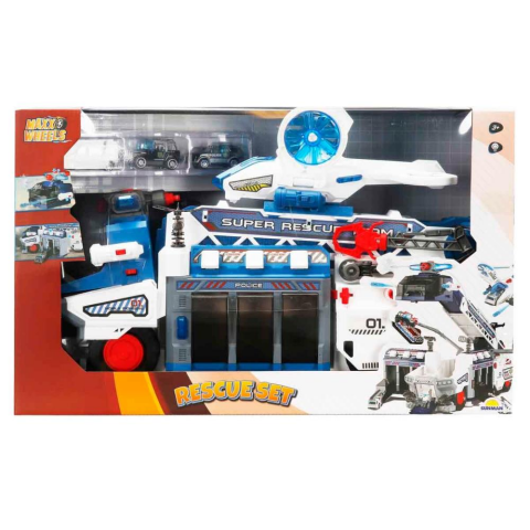 Maxx Wheels Sesli ve Işıklı Kurtarma Garaj Seti