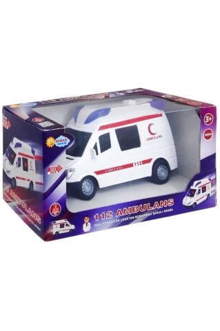 Uzaktan Kumandalı Şarjlı Full Fonksiyonlu Ambulans 20 Cm