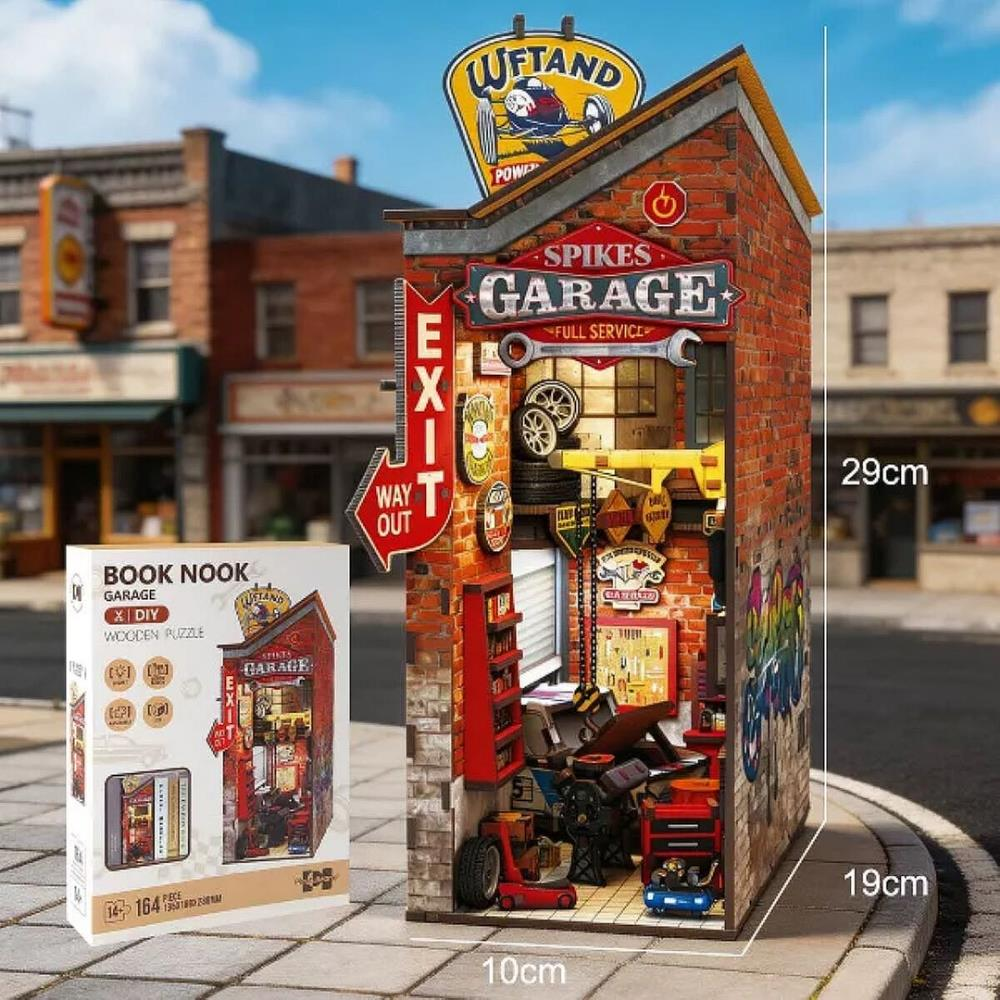 3D Wooden Puzzle Book Stand Series Garage 68048
