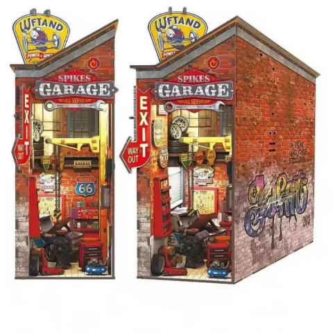 3D Wooden Puzzle Book Stand Series Garage 68048