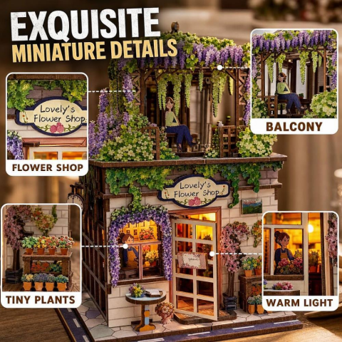 3D Wooden Puzzle Book Street View 68075