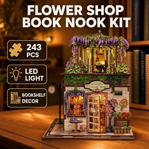 3D Wooden Puzzle Book Street View 68075