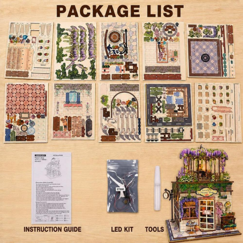 3D Wooden Puzzle Book Street View 68075