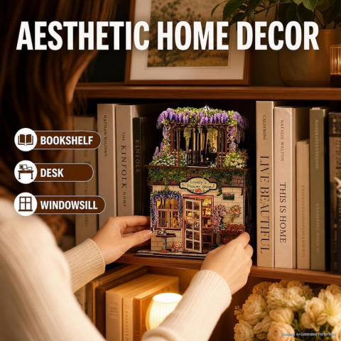 3D Wooden Puzzle Book Street View 68075