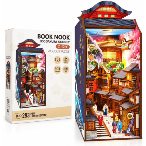 3D Wooden Puzzle Book Stand Series Edo Sokura Journey 68049