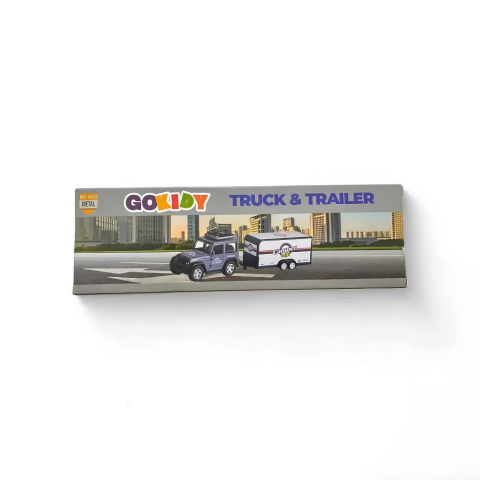 Gokidy Diecast Metal Araba Karavanlı