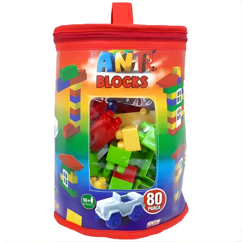 Asya Oyuncak Ant Çantalı Blok 80 Parça ANT081