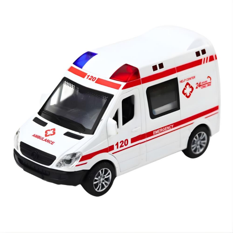 Ambulans-polis Sürtmeli Sesli Işıklı Kapıları Açılan Araba