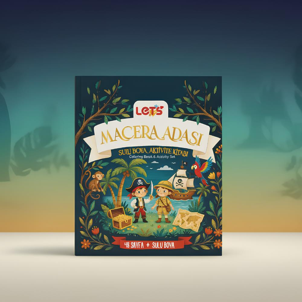 Let’s Macera Adası Sulu Boya Boyama Kitabı & Aktivite Seti