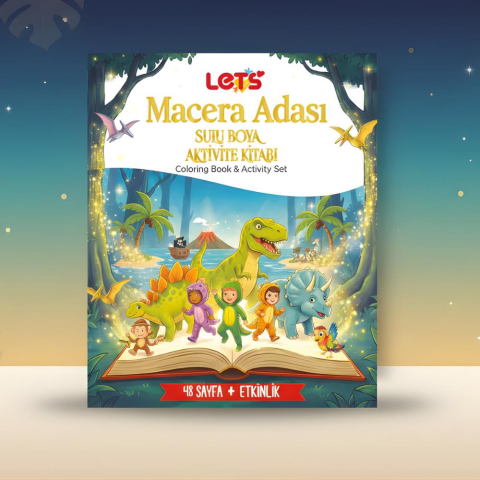 Let’s Dino World Sulu Boya Boyama Kitabı & Aktivite Seti