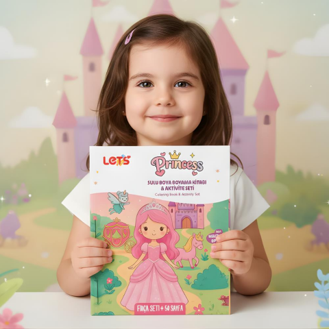 Let’s Princess Sulu Boya Boyama Kitabı & Aktivite Seti