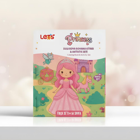 Let’s Princess Sulu Boya Boyama Kitabı & Aktivite Seti