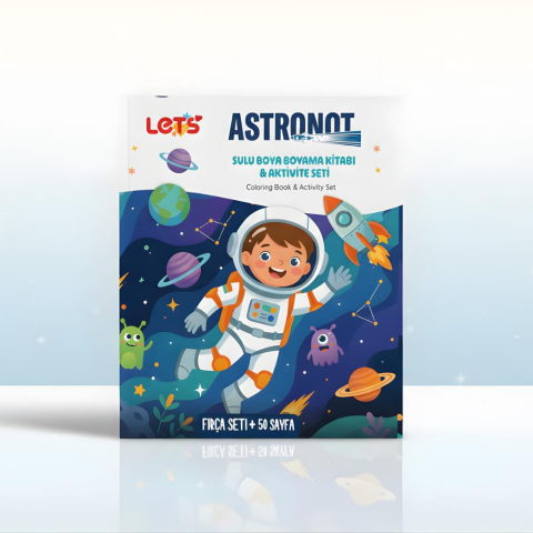 Let’s Astronot Sulu Boya Boyama Kitabı & Aktivite Seti