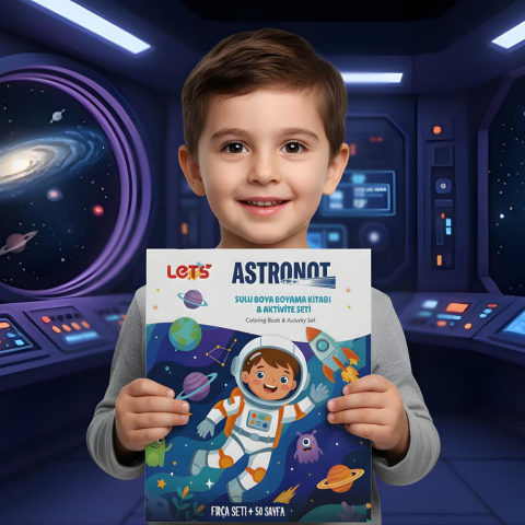 Let’s Astronot Sulu Boya Boyama Kitabı & Aktivite Seti