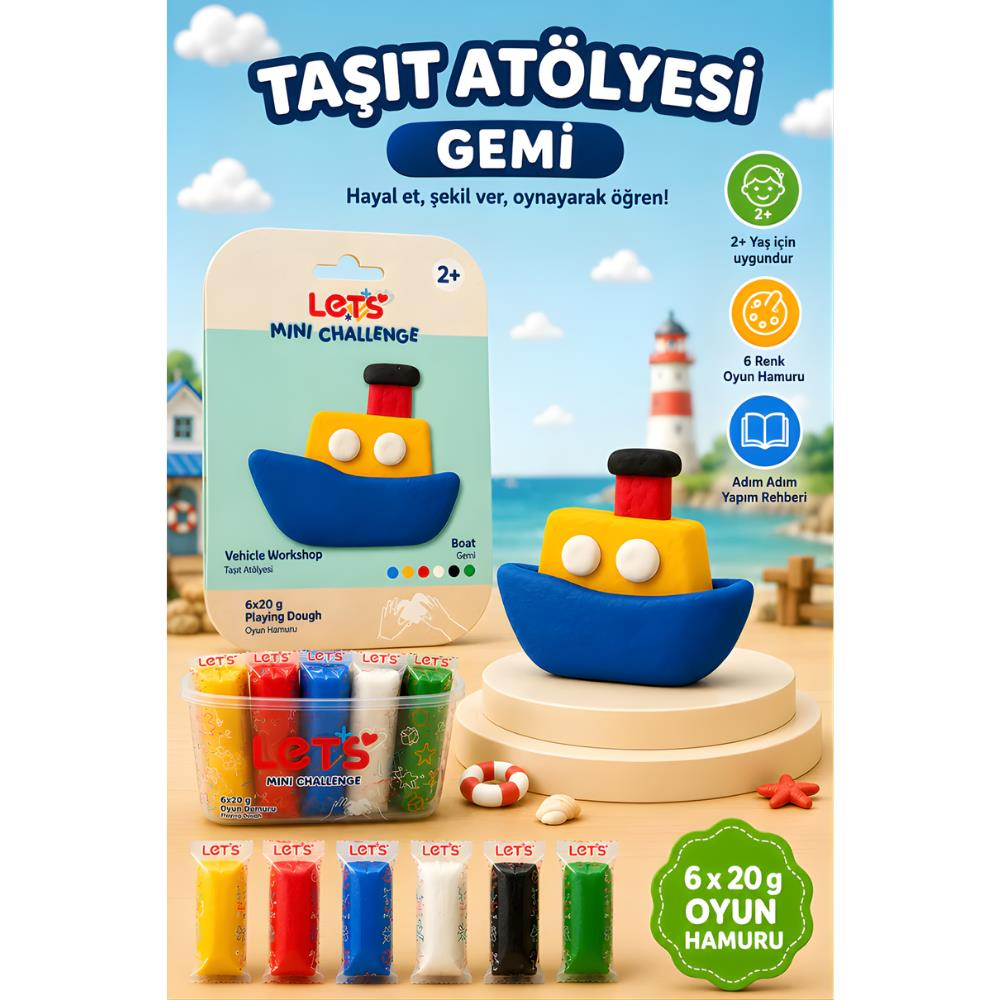 Let's Oyun Hamuru & Mini Challenge Taşıt Atölyesi Serisi