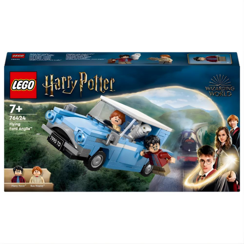 LEGO Harry Potter Uçan Ford Anglia 76424 - 7 Yaş ve Üzeri Harry Potter Hayranları için Harry Potter ve Ron Weasley Minifigürü İçeren Koleksiyonluk Yaratıcı Oyuncak Yapım Seti (165 Parça)
