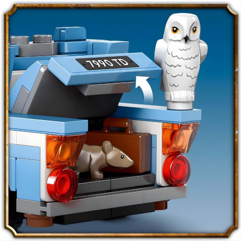 LEGO Harry Potter Uçan Ford Anglia 76424 - 7 Yaş ve Üzeri Harry Potter Hayranları için Harry Potter ve Ron Weasley Minifigürü İçeren Koleksiyonluk Yaratıcı Oyuncak Yapım Seti (165 Parça)