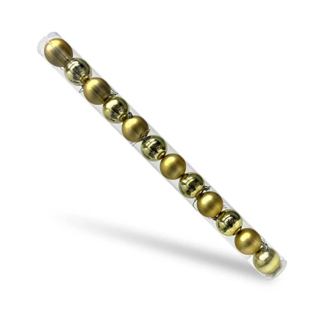 Yılbaşı Topu 6cm 12'li Altın
