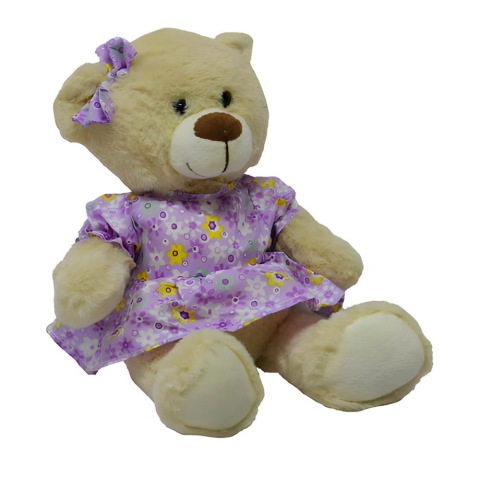 Peluş 30 Cm Elbiseli Tokalı Ayı