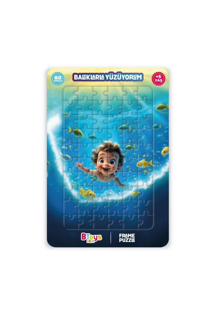 Balıklarla Yüzüyorum - Frame Puzzle