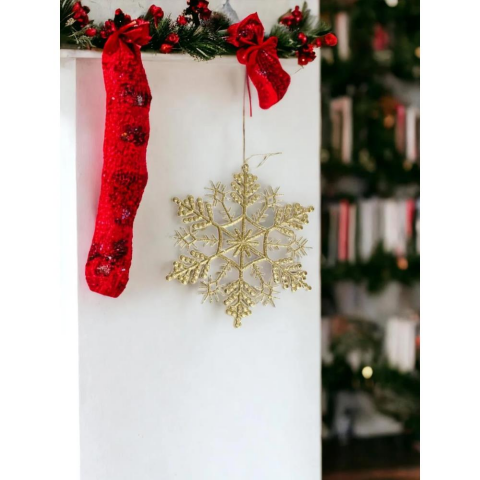 Simli Kar Tanesi Altın 28cm