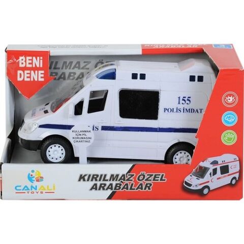 Işıklı Sesli Pilli Polis İmdat Ekip Arabası