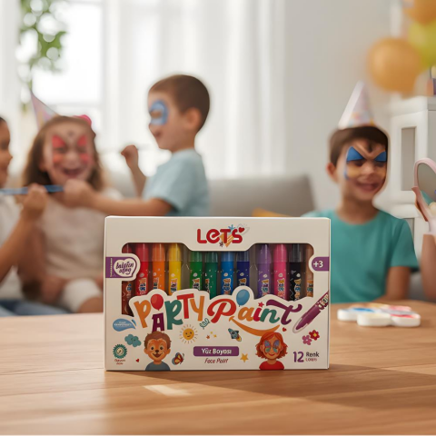 Let’s Party Paint Yüz Boyası Seti – 12 Renk