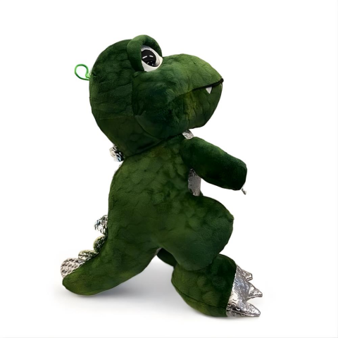 Peluş 40cm Yeşil Kahve Parlak Dinazorlar