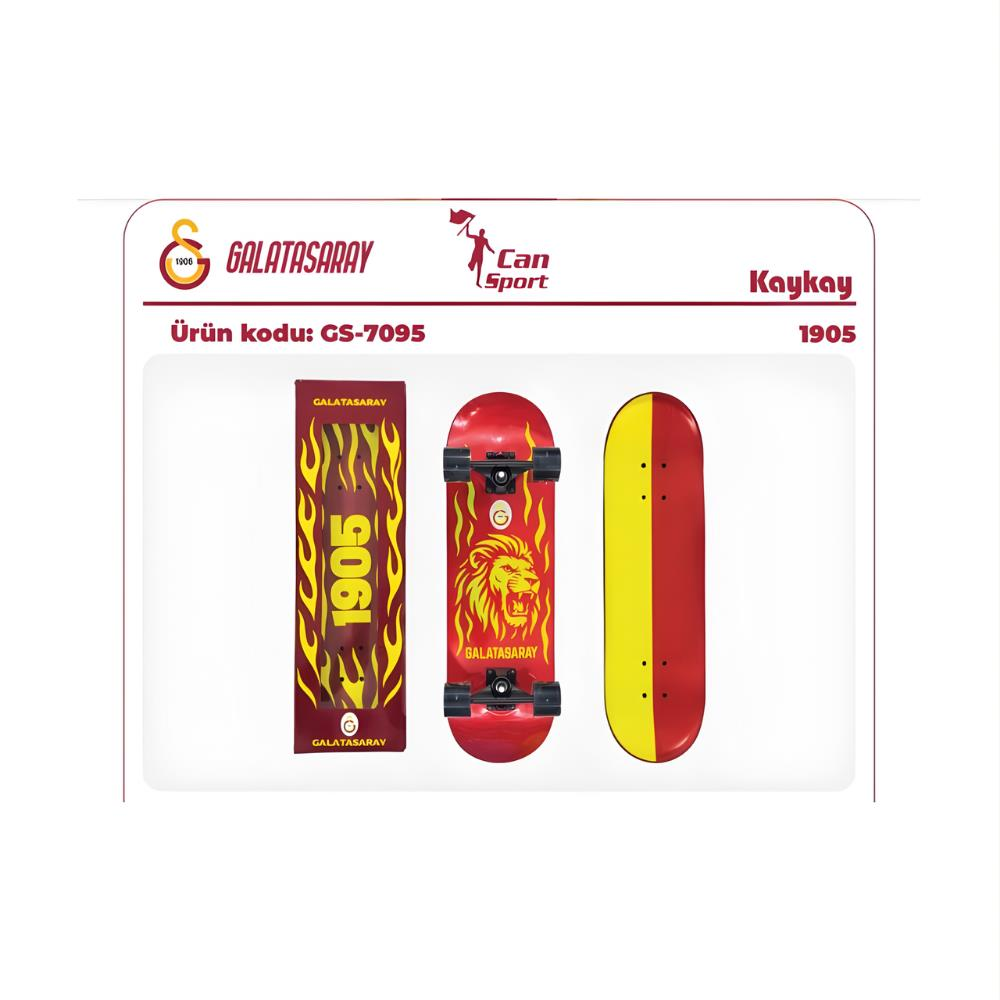 Lisanslı Galatasaray Kaykay Işıklı Silikon Teker Çocuk-Yetişkin Kaykay