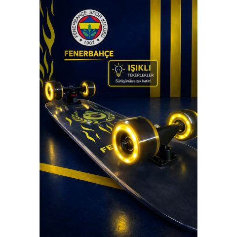 Lisanslı Fenerbahçe Kaykay Işıklı Silikon Teker Çocuk-Yetişkin