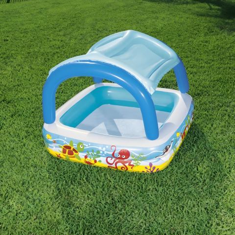 Bestway® 52192 Gölgelikli Şişme Oyun Havuzu 1,40 m x 1,40 m x 1,14 m