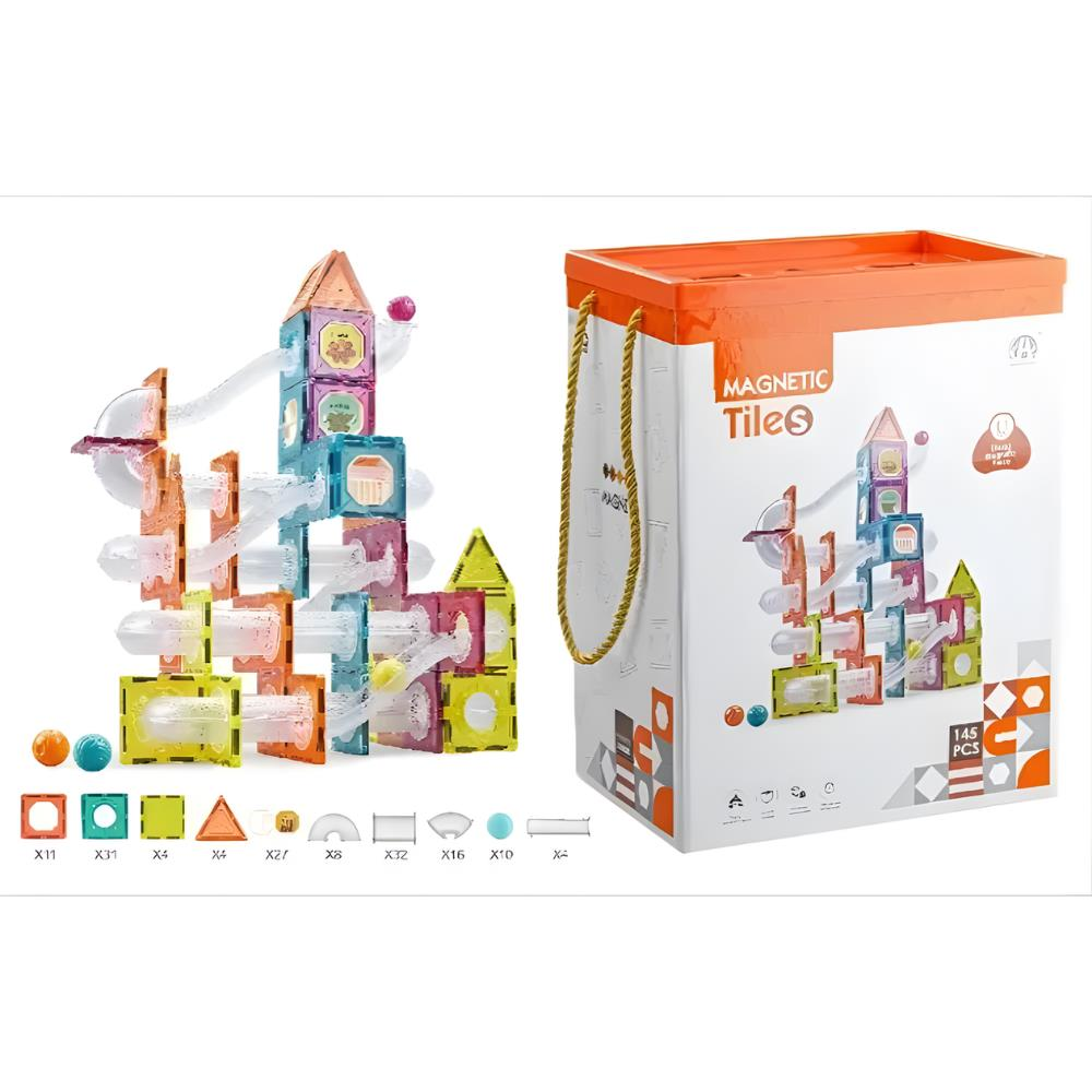 Orijinal Magnetic Tiles 145 Parça Manyetik Lego - Magnetic Magical Magnet - Mıknatıslı Lego