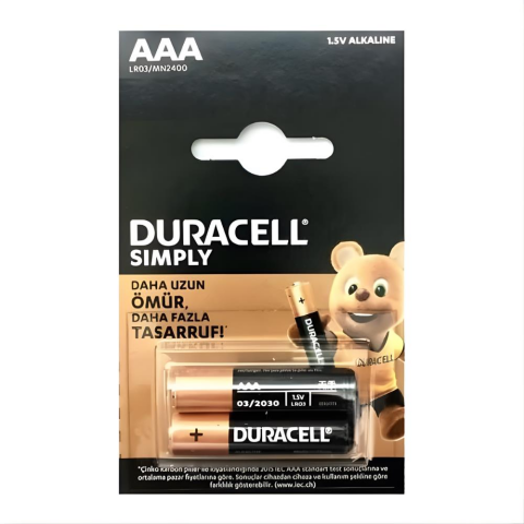 Duracaell İnce Pil 2'li
