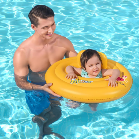 Bestway Swim Safe ABC 32096 Üçlü Simit Bebek Bot Binici 69 cm