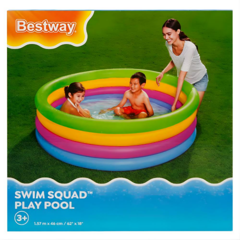 Bestway Çocuk Havuzu Neon Renkli 4 Bölmeli 157x46 cm.