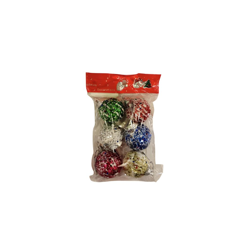 YP 19/6'lı Simli Karlı Top 4 Cm