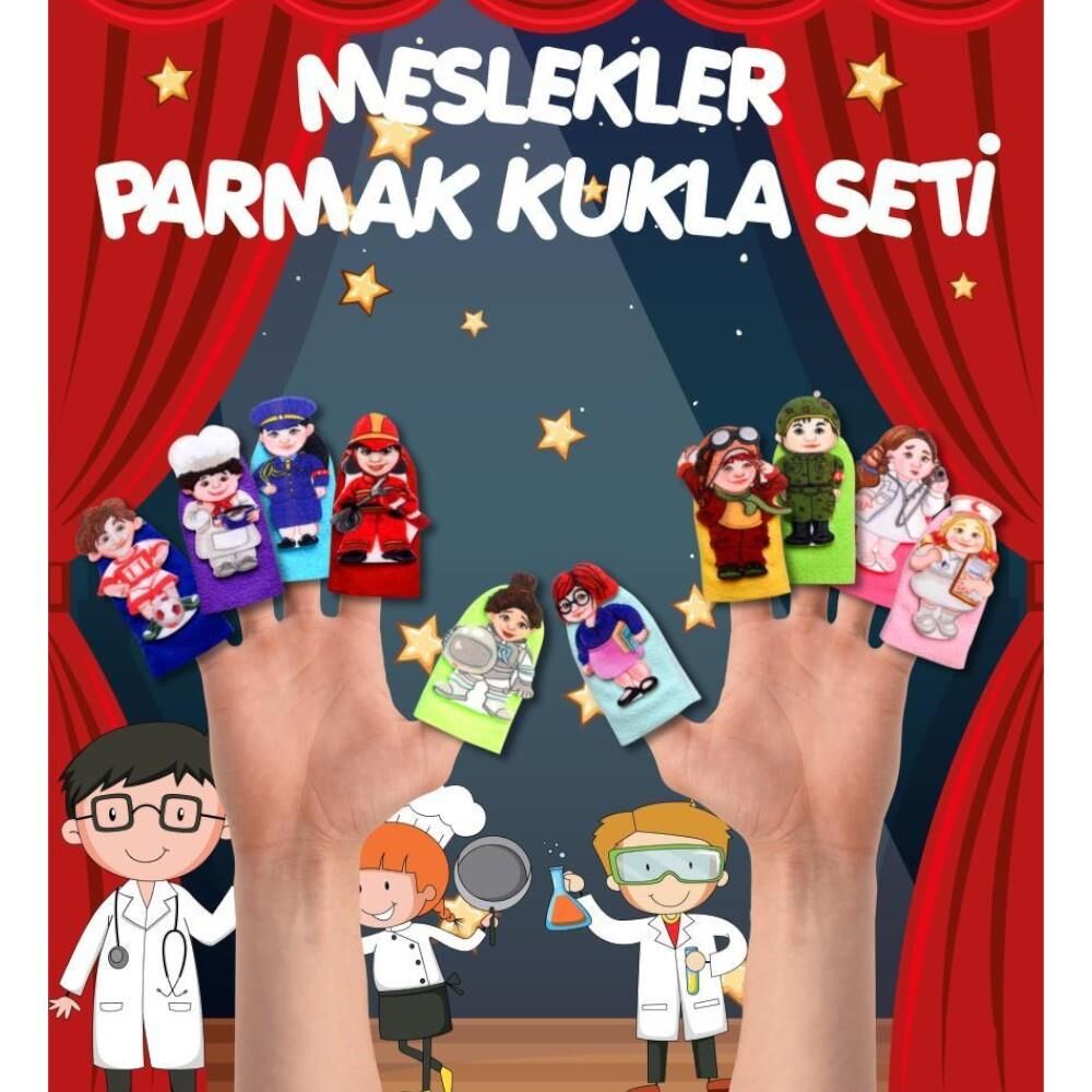 Meslekler 10'lu Parmak Kukla
