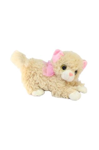 Miyavlayan Sesli Kedi Peluş Oyuncak 25 Cm 1 Adet