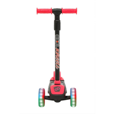 Cool Wheels Led Işıklı 3 Tekerlekli Yükseklik Ayarlı Pembe Twist Scooter