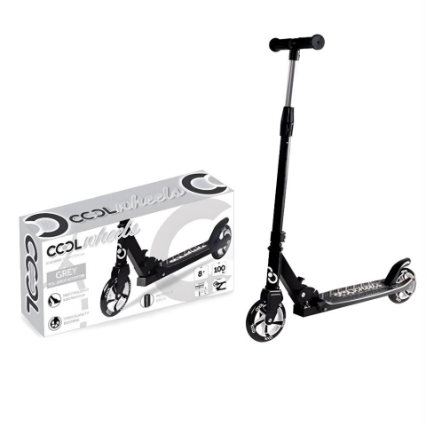 Furkan Toys Cool Direksiyon Katlanır Scooter Yükseklik Ayarlı Çocuk Scooter Gri 8+