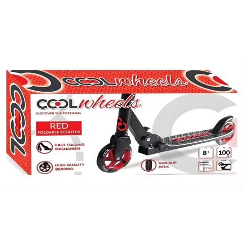 Cool Wheels 2 Tekerlekli Katlanabilir Scooter 8+ Yaş Kırmızı