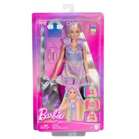 Barbie Upuzun Muhteşem Saçlı Bebek Saç Tasarım Oyun Seti JCT72