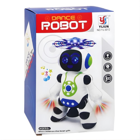 Pilli Işıklı Sesli Robot