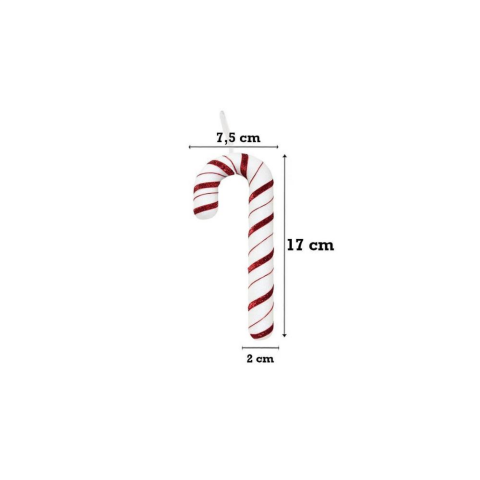 Yılbaşı Ağaç Süsü Baston Şeker Figürlü Dekoratif Süs 17 cm