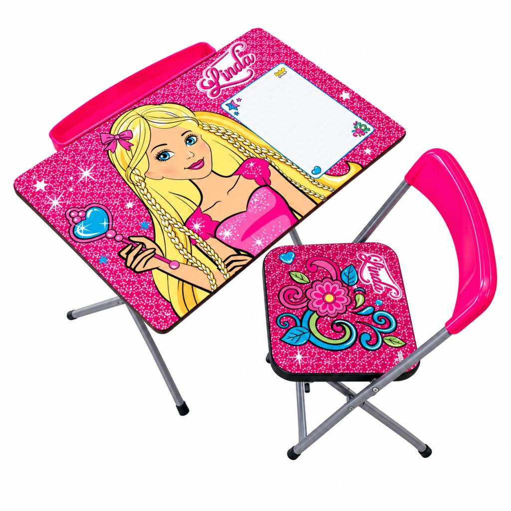 Kız Çocuk Pembe Linda Ders Çalışma Masası