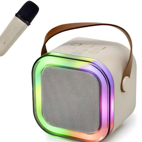 Subzero Colorful RGB Ledli Mini Taşınabilir Hoparlör ve Wirelles Mikrofon