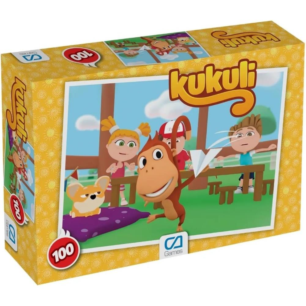 CA Games Kukuli Lisanslı 100 Parça 34x24cm Çocuk Puzzle Yapboz Serisi