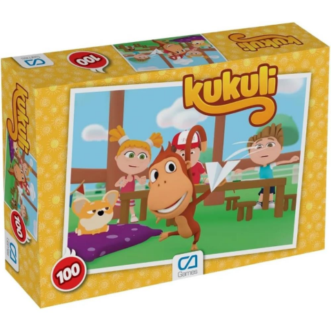 CA Games Kukuli Lisanslı 100 Parça 34x24cm Çocuk Puzzle Yapboz Serisi