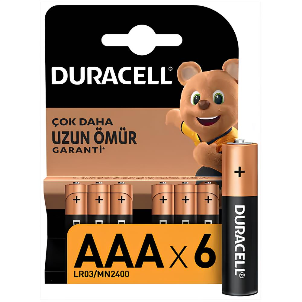 DURACELL 6'lı AAA Basic İnce Kalem Pil