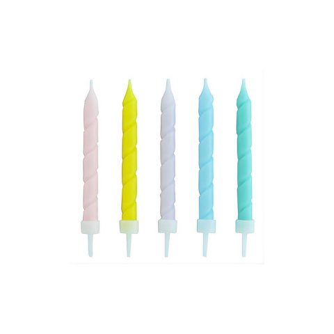 Spiral Makaron Karışık Mum 10'lu